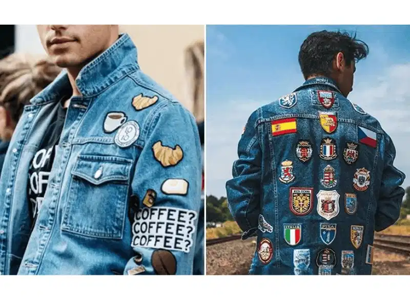 Chi tiết đính kết cá tính trên áo denim jacket Thoát khỏi vùng an toàn với áo denim jacket đính sticker