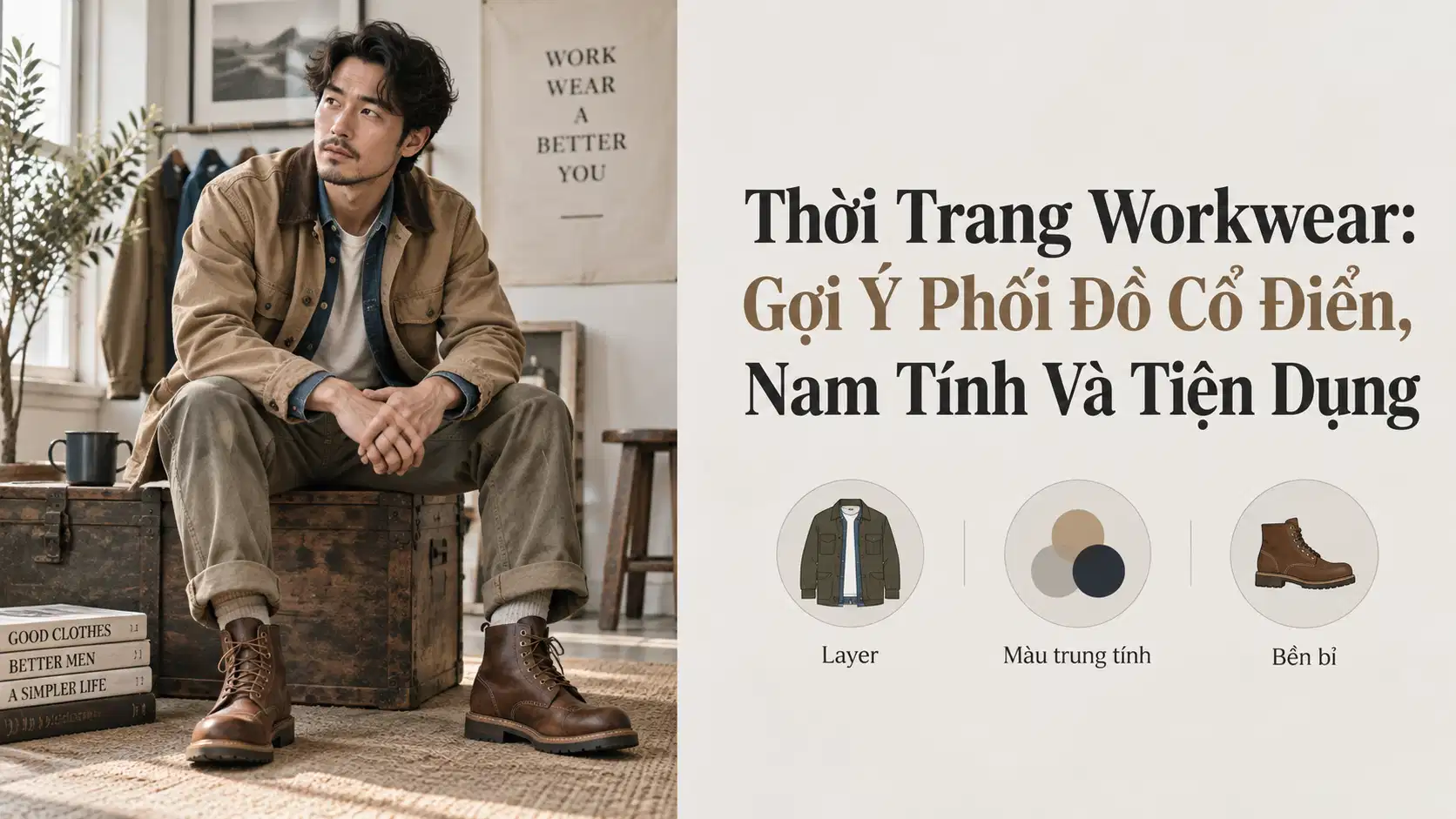 Thời Trang Workwear: Gợi Ý Phối Đồ Cổ Điển, Nam Tính Và Tiện Dụng