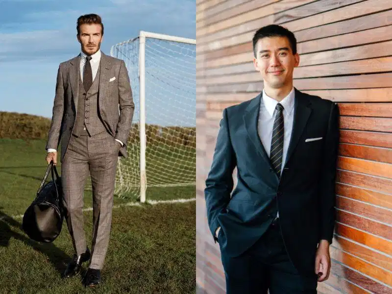 Bộ suit âu phục đồng bộ chất liệu và màu sắc