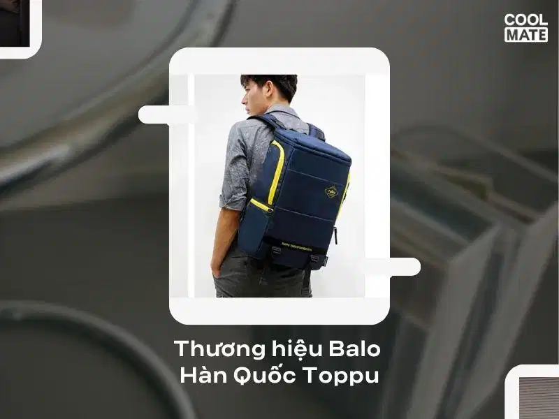 Toppu - Dòng balo nam unisex Hàn Quốc phom dáng gọn gàng