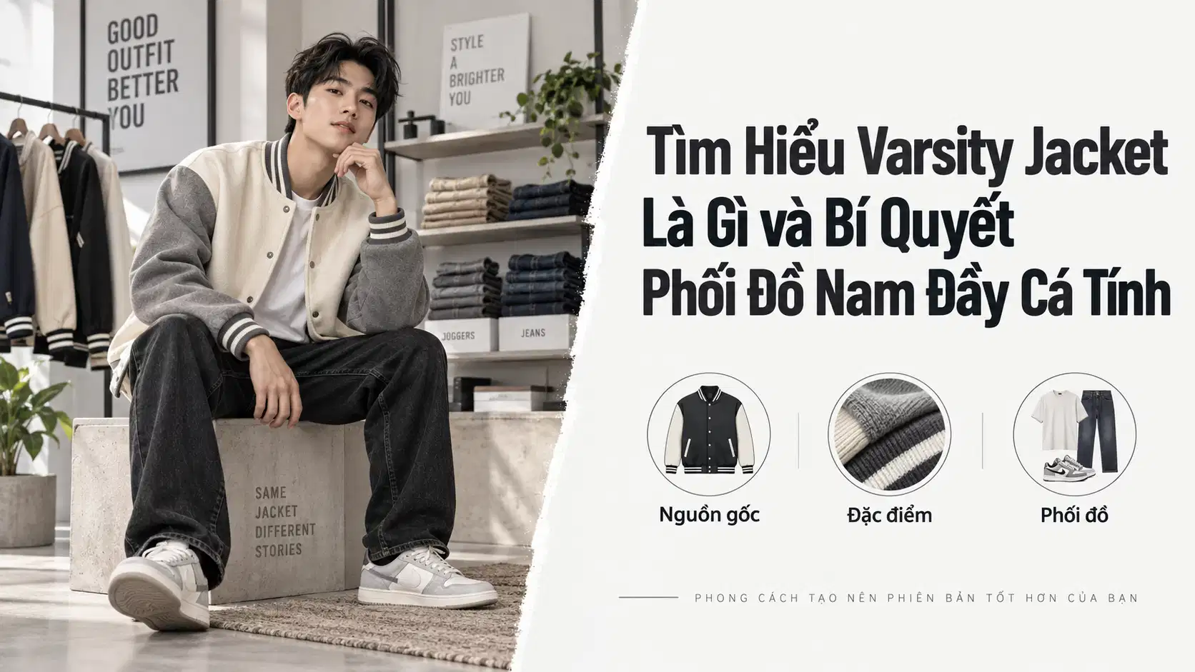 Tìm Hiểu Varsity Jacket Là Gì và Bí Quyết Phối Đồ Nam Đầy Cá Tính