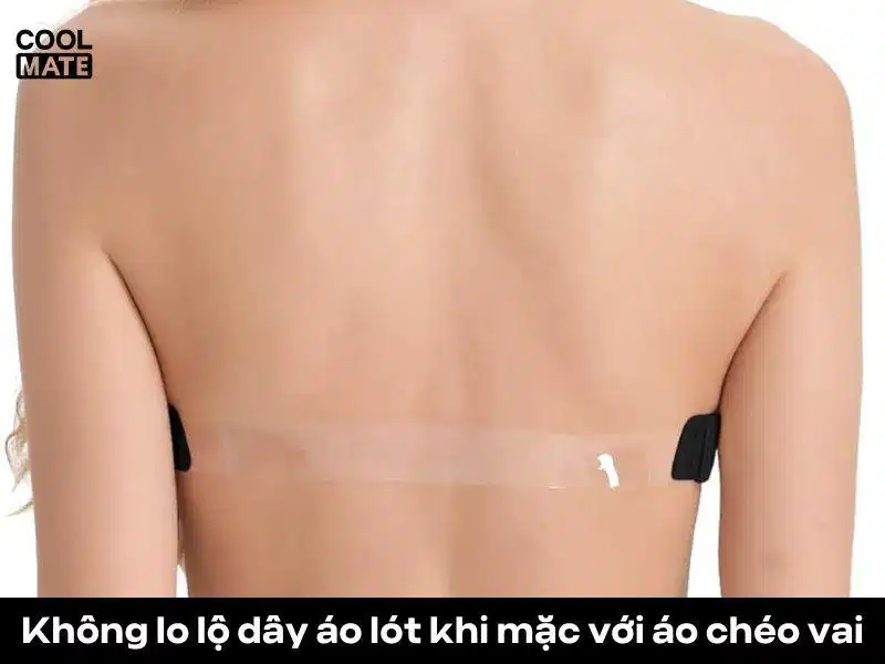 Áo ngực không dây hoặc tháo một dây phù hợp với áo chéo vai bất đối xứng Mẹo giấu dây áo ngực khi mặc áo chéo vai one-shoulder