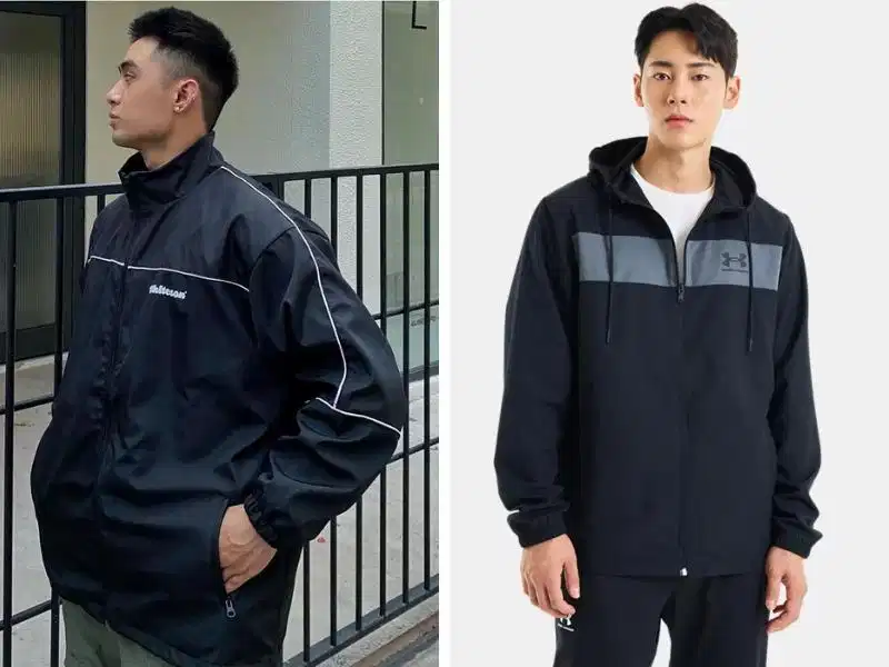 Áo gió windbreaker jacket tiện dụng và năng động Phối áo windbreaker jacket cùng trang phục thường nhật
