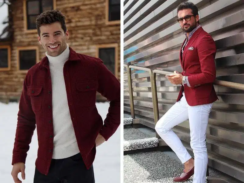 Áo khoác đỏ burgundy tạo ấn tượng sâu sắc và ấm áp Áo khoác đỏ burgundy tạo ấn tượng sâu sắc và ấm áp