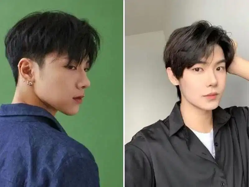 Side part vuốt rủ che trán tự nhiên