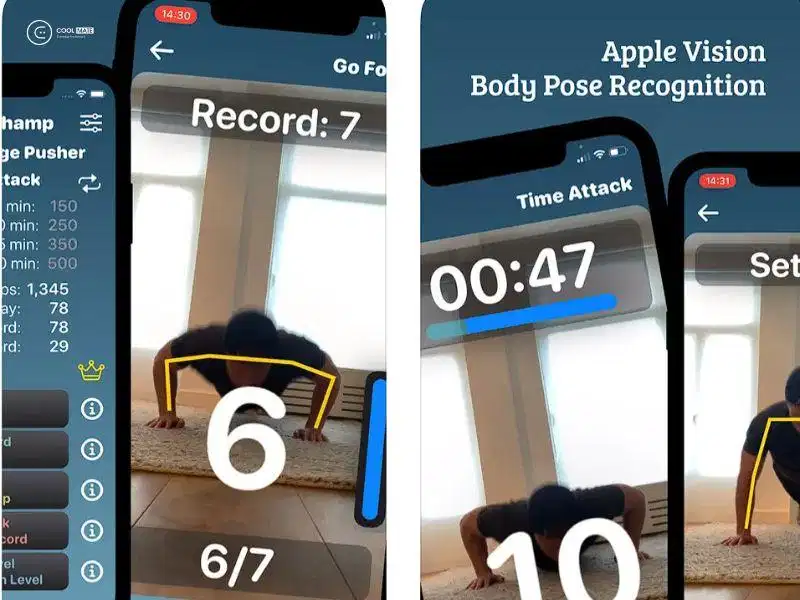Ứng dụng Push Up Champ trên iOS Đo lường hiệp tập hít đất trên iOS với Push Up Champ