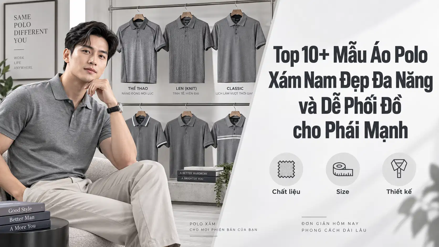 Top 10+ Mẫu Áo Polo Xám Nam Đẹp Đa Năng và Dễ Phối Đồ cho Phái Mạnh