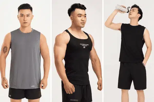 Áo sát nách nam Nobi Fashion Áo thun sát nách nam phong cách tối giản
