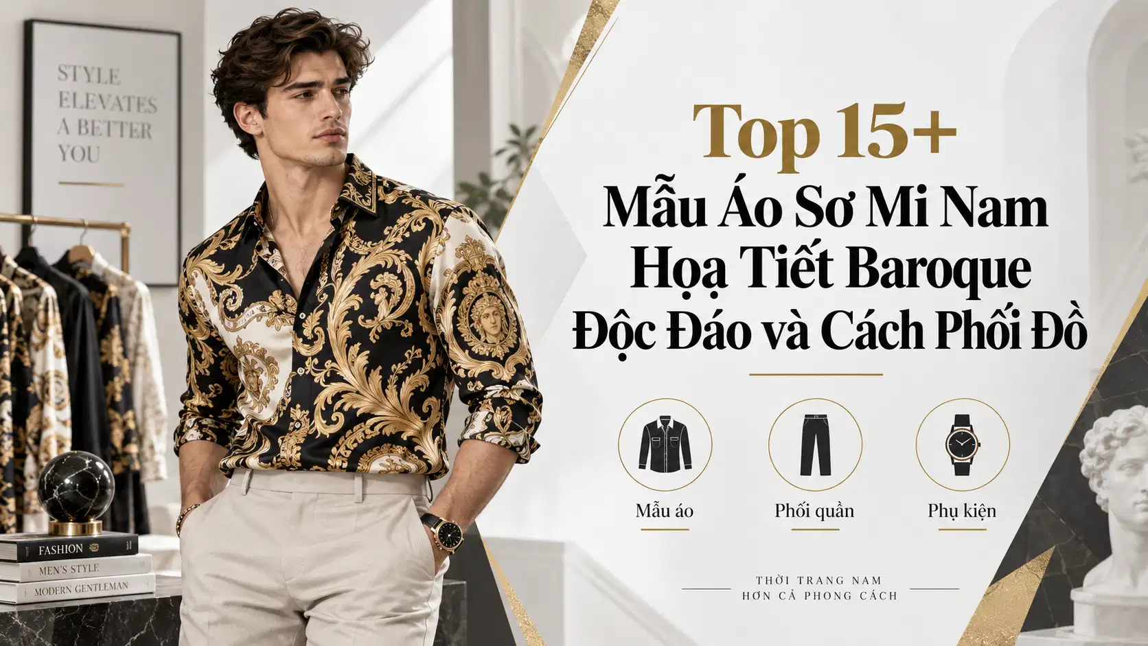 Top 15+ Mẫu Áo Sơ Mi Nam Họa Tiết Baroque Độc Đáo và Cách Phối Đồ