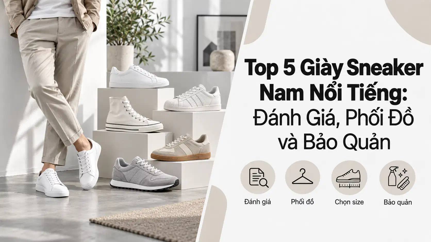 Top 5 Giày Sneaker Nam Nổi Tiếng: Đánh Giá, Phối Đồ và Bảo Quản