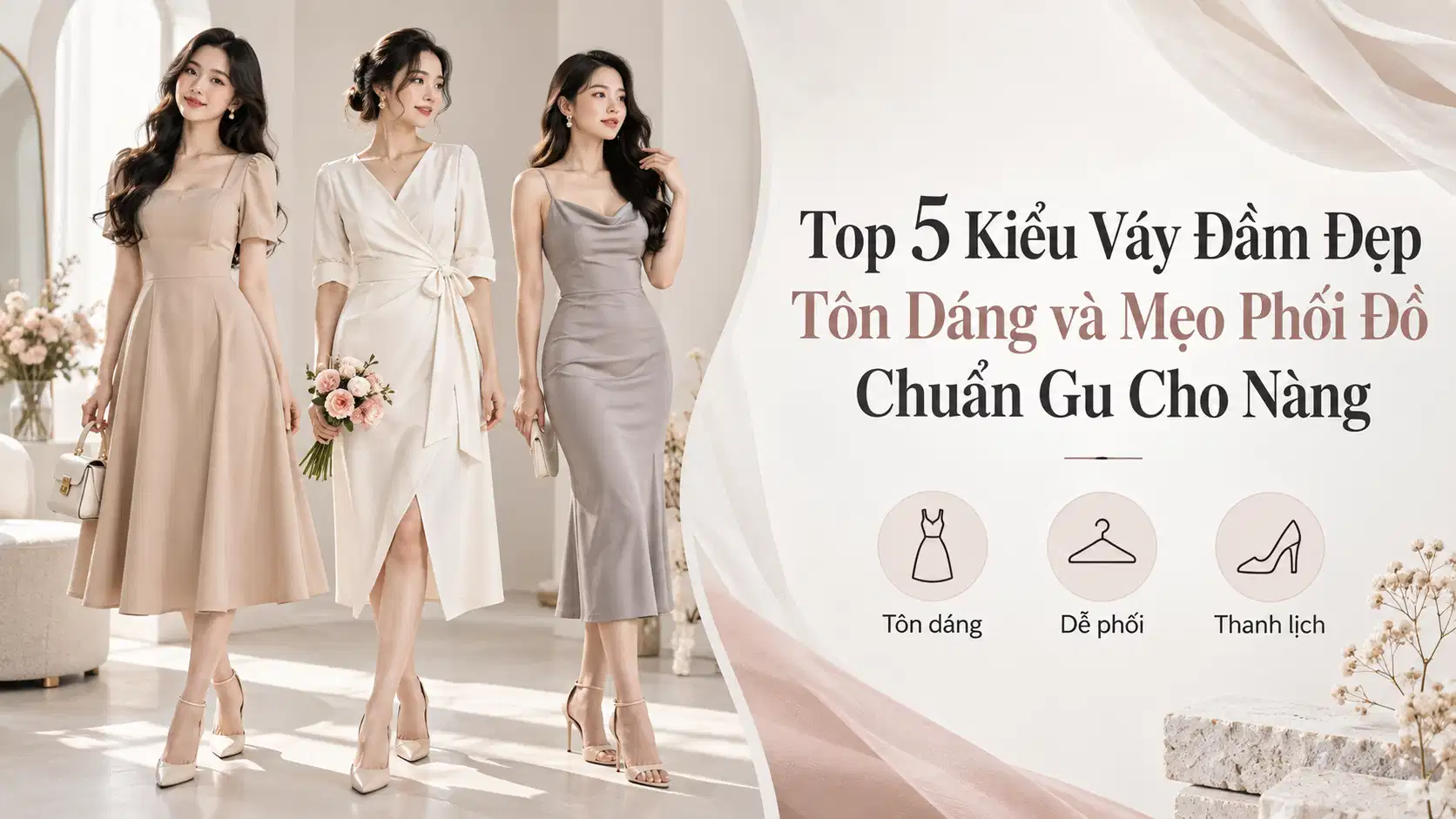 Top 5 Kiểu Váy Đầm Đẹp Tôn Dáng và Mẹo Phối Đồ Chuẩn Gu Cho Nàng