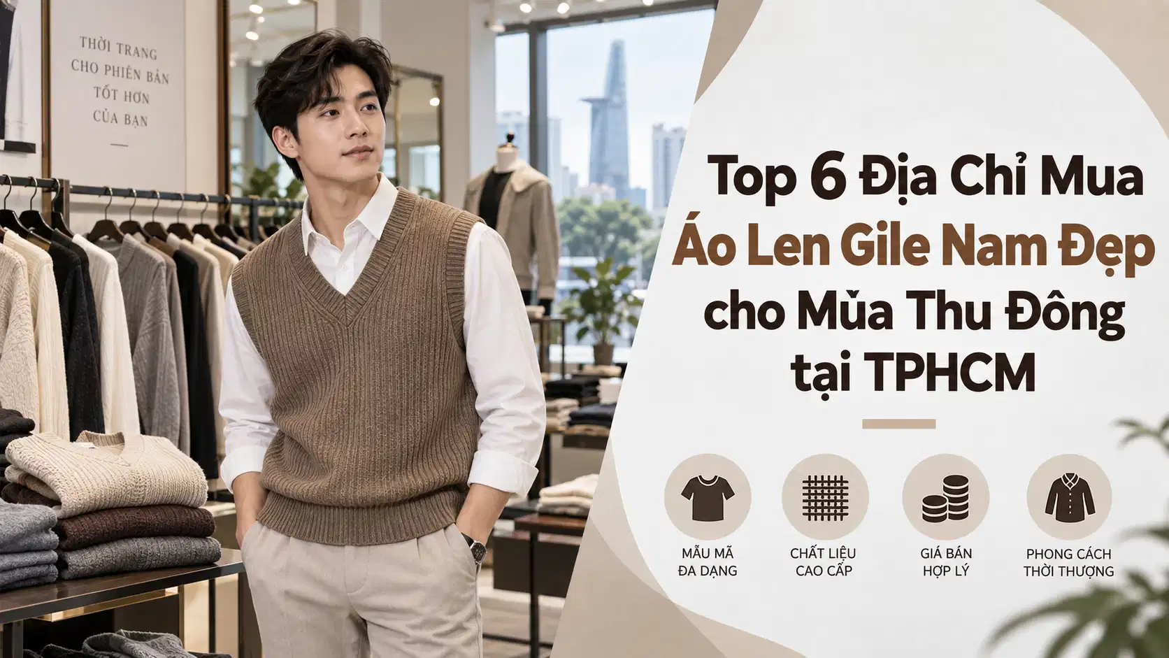 Top 6 Địa Chỉ Mua Áo Len Gile Nam Đẹp cho Mùa Thu Đông tại TPHCM