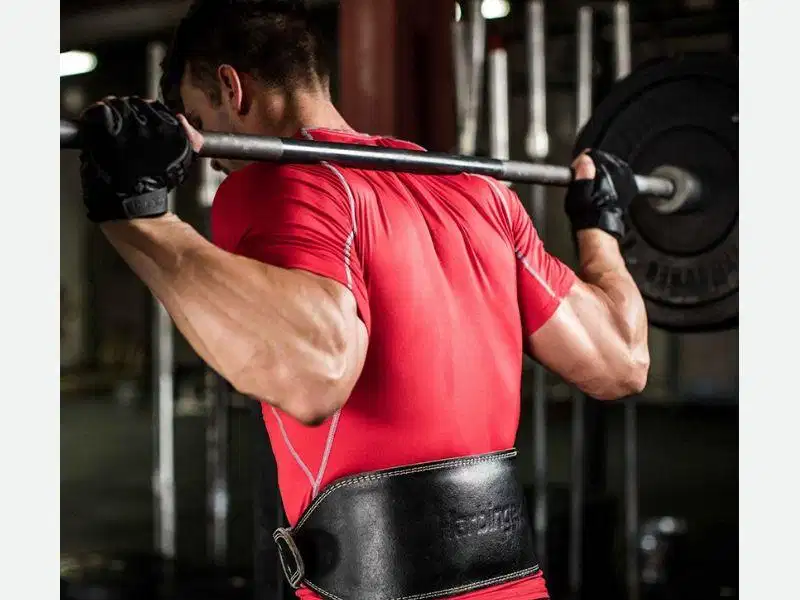 Đai lưng tập gym bằng da hỗ trợ tăng áp lực ổ bụng khi nâng tạ nặng