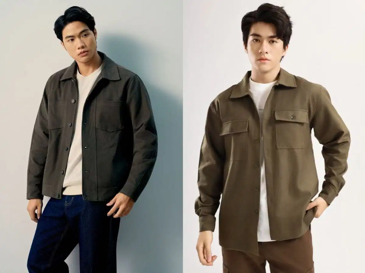 Áo khoác kaki nam HIDDLE Áo khoác kaki cotton đứng phom nam tính từ HIDDLE