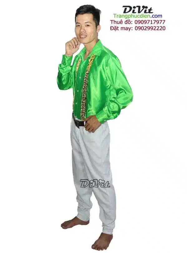 Trang phục khiêu vũ Divit Trang phục khiêu vũ nữ tua rua tông vàng rực rỡ tại xưởng may biểu diễn Divit