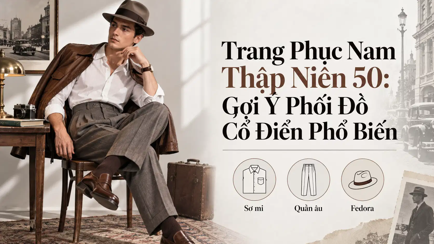 Trang Phục Nam Thập Niên 50: Gợi Ý Phối Đồ Cổ Điển Phổ Biến