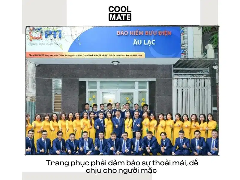 Vật liệu vải may đồng phục công sở Chất liệu vải may đồng phục cần có độ thông thoáng và phom dáng đứng cáp
