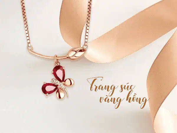 Trang sức vàng hồng tạo nên nét nổi bật