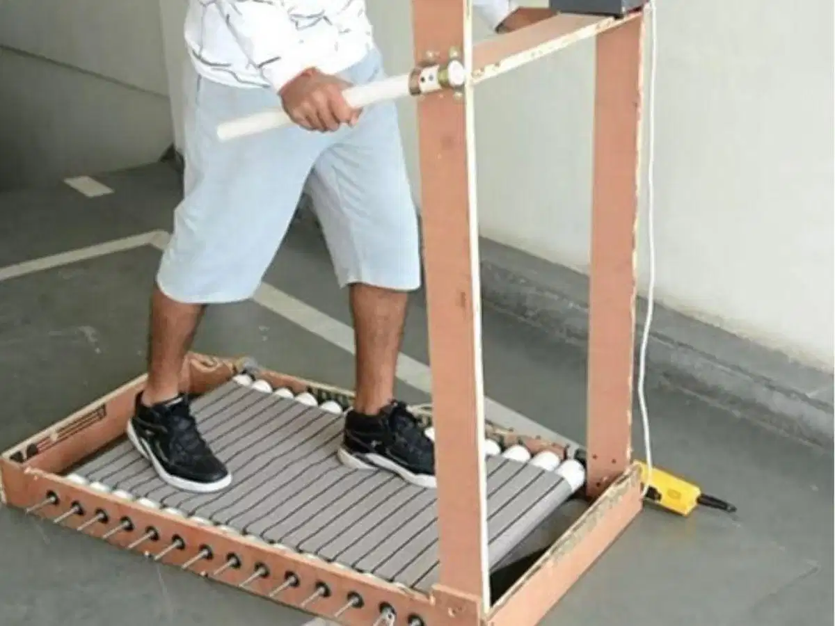 Tự chế máy chạy bộ tại nhà giúp linh hoạt về kích thước của máy Máy chạy bộ tự chế có thể thay đổi linh hoạt kích thước theo diện tích sử dụng