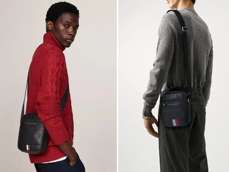 Túi xách nam Tommy Hilfiger Túi đeo chéo thể thao Tommy Hilfiger phối màu xanh đỏ trắng