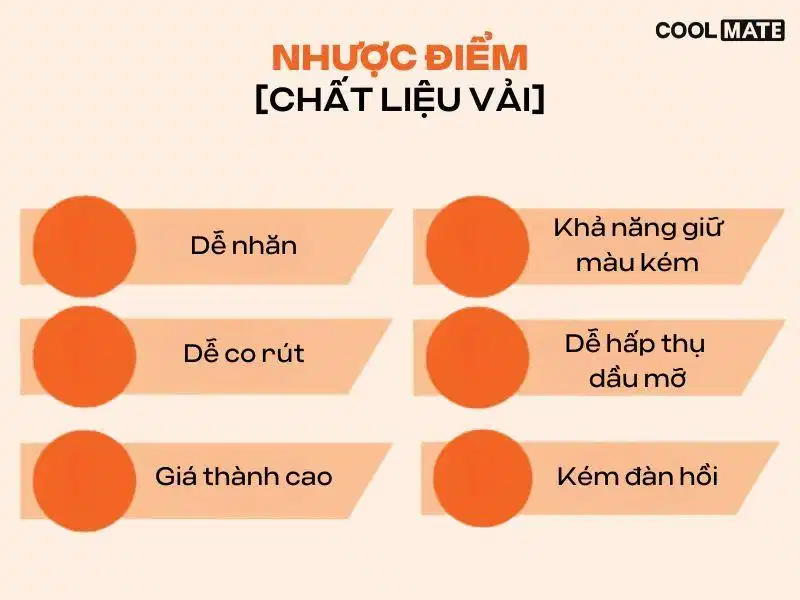 Nhược điểm dễ nhăn và co rút nhẹ của sợi cotton khô tự nhiên Nhược điểm dễ nhăn và co rút nhẹ của sợi cotton khô tự nhiên