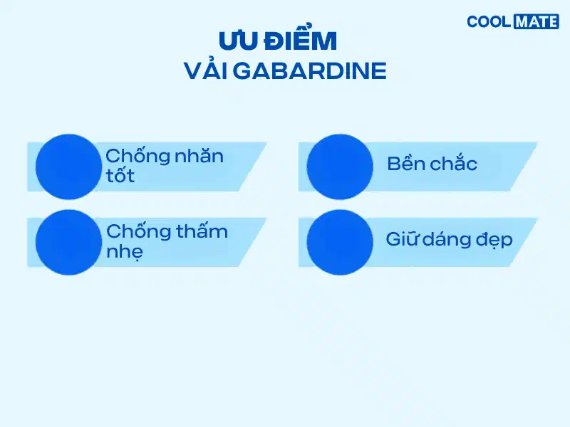 Ưu điểm của vải Gabardine Ưu điểm của vải Gabardine
