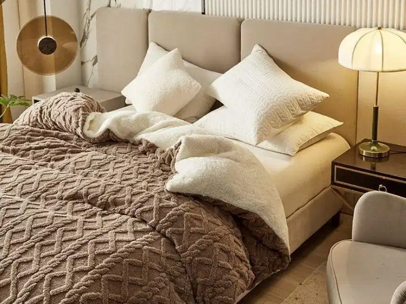 Chăn ga bọc gối Cashmere Chăn và bọc gối cao cấp gia công từ chất liệu len Cashmere