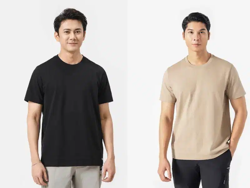 Áo thun cotton khô phom dáng cứng cáp và hiện đại Áo thun cotton khô phom dáng cứng cáp và hiện đại