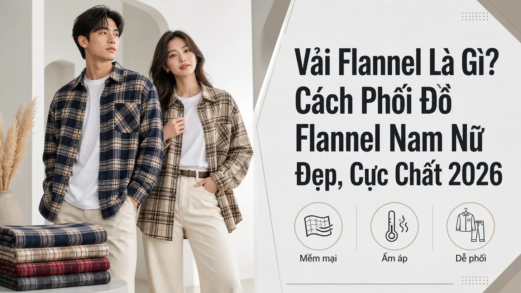 Vải Flannel Là Gì? Cách Phối Đồ Flannel Nam Nữ Đẹp Nhất
