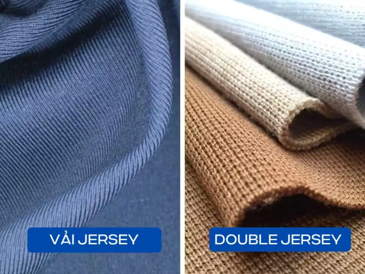Vải Double Jersey Ponte di Roma Vải double jersey dày dặn và có phom đứng hơn