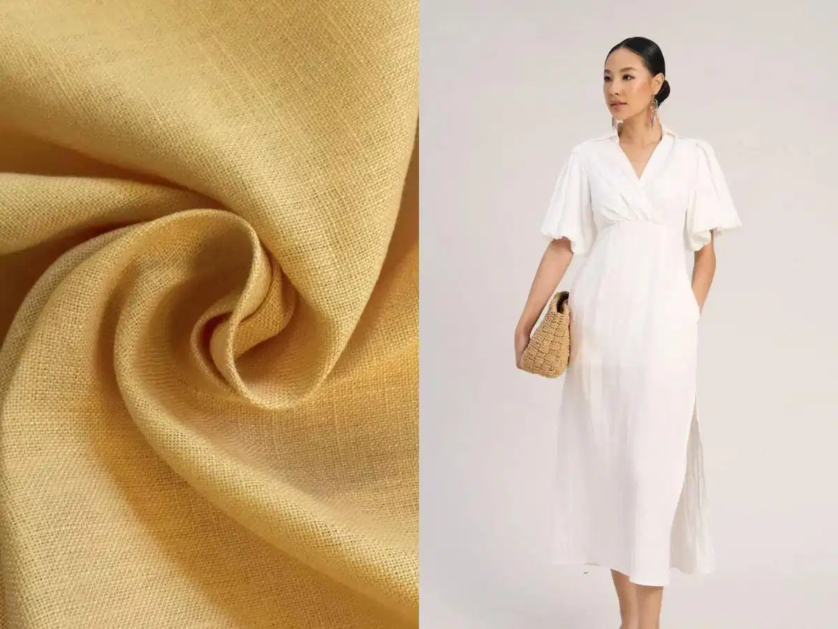 Vải linen có bề mặt tự nhiên và độ nhăn đặc trưng