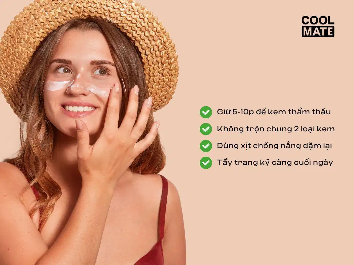 Một số lưu ý khi kết hợp kem chống nắng với các sản phẩm trang điểm
