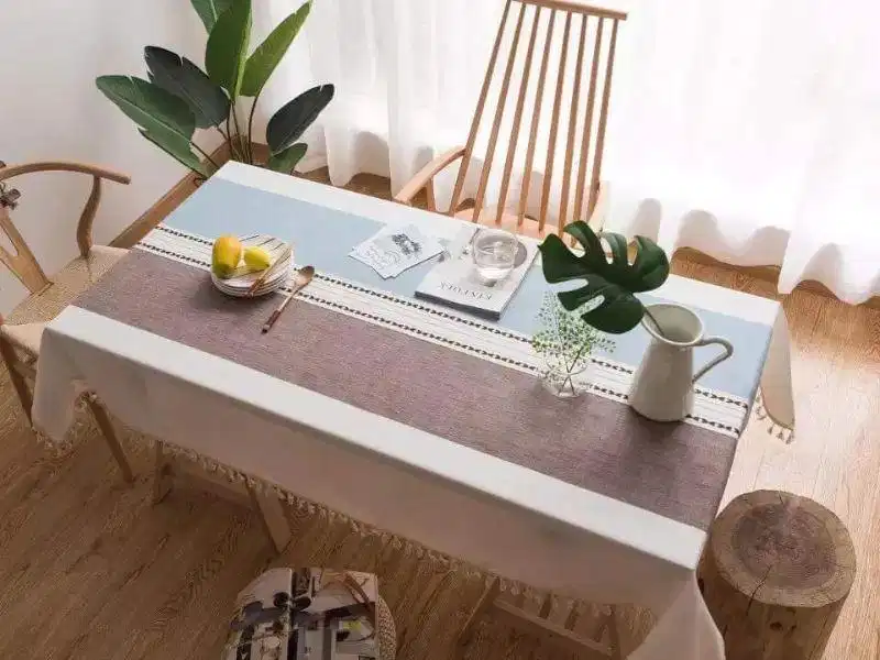 Vải pique làm đồ trang trí nội thất Ứng dụng cấu trúc dệt pique trong đồ gia dụng khăn trải bàn