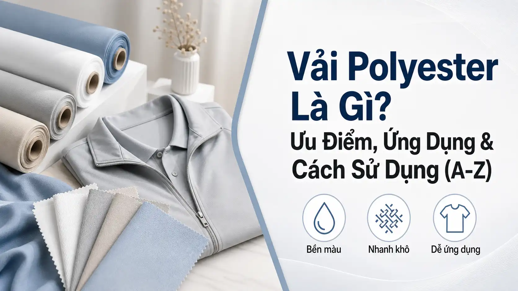 Vải Polyester Là Gì? Ưu Điểm, Ứng Dụng & Cách Sử Dụng