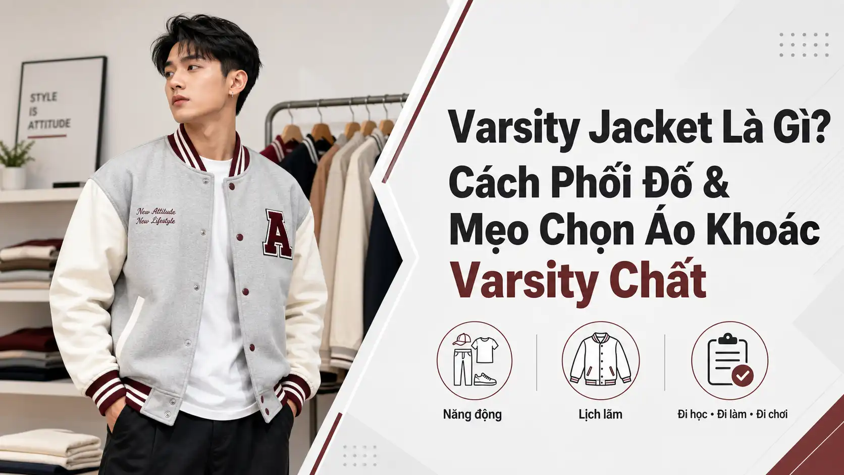 Varsity Jacket Là Gì? Cách Phối & Mẹo Chọn Áo Đẹp
