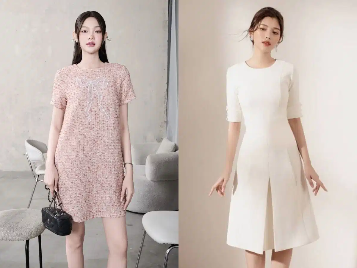 Váy suông dạ mỏng cho mùa lạnh