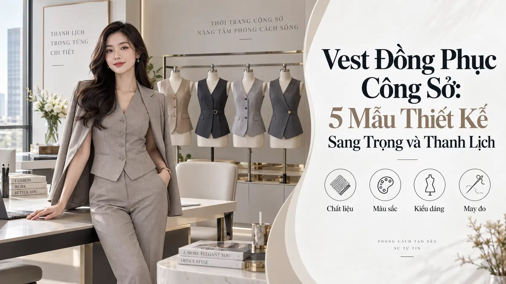 Vest Đồng Phục Công Sở: 5 Mẫu Thiết Kế Sang Trọng và Thanh Lịch