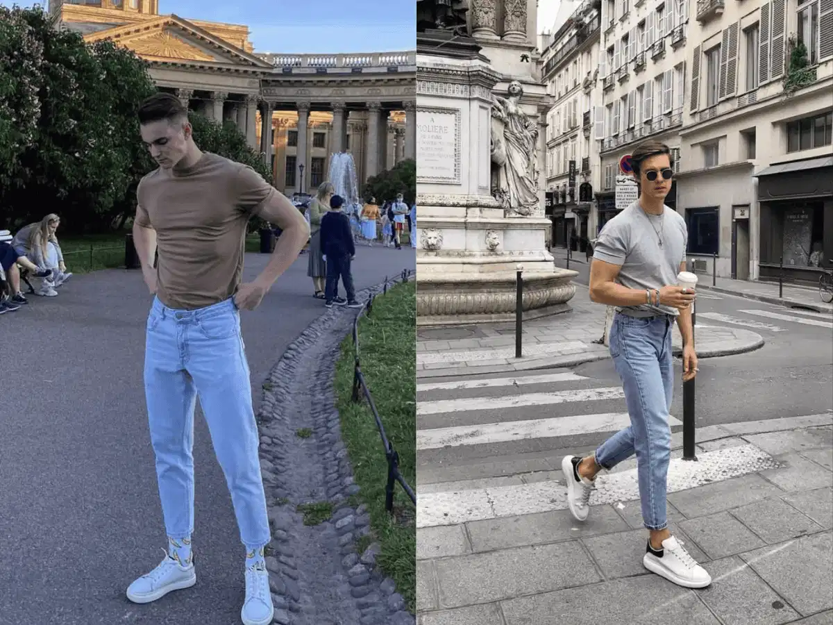 Phối quần jean nam cho người cao Phối quần jean nam cho người cao