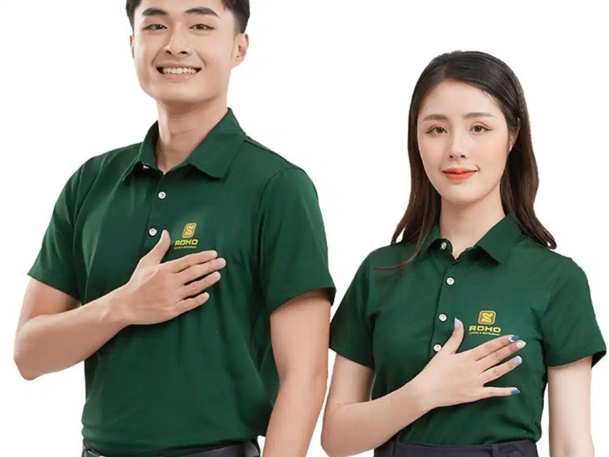 Áo đồng phục màu xanh rêu trầm ấm Đồng phục màu xanh rêu mang vẻ đẹp đứng đắn