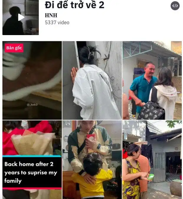 Nội dung sum vầy gia đình Trào lưu video Đi để trở về dịp Tết sum vầy