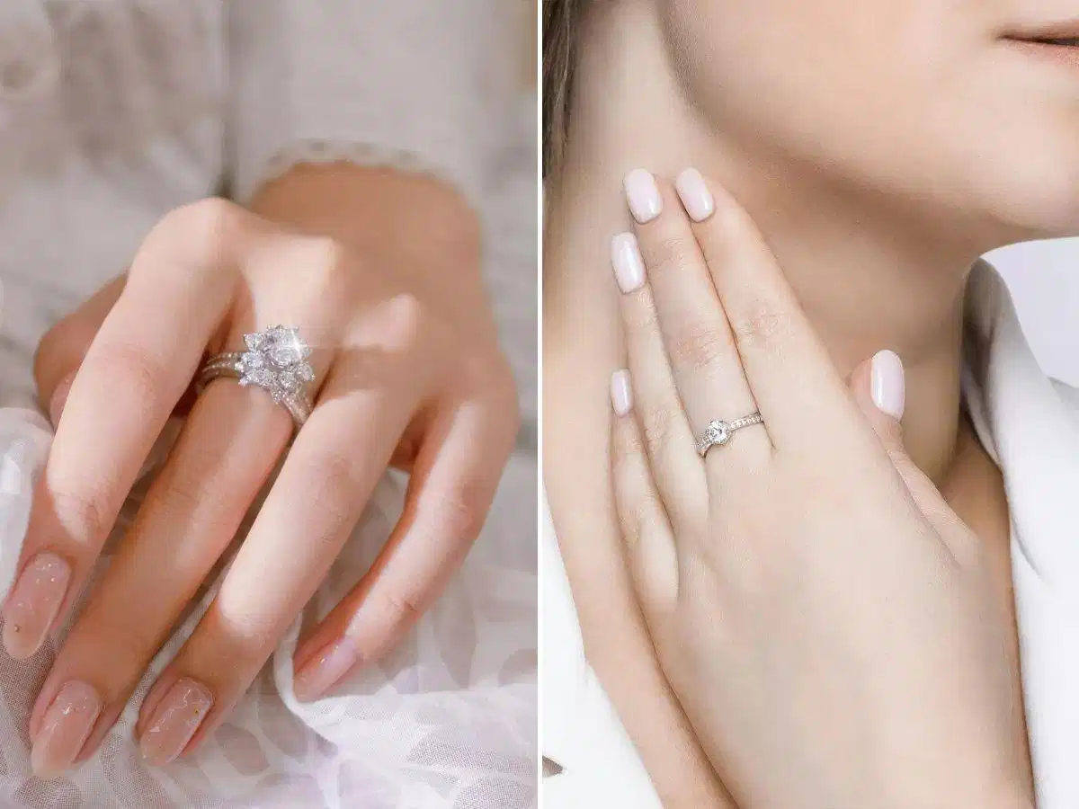 Nữ đeo nhẫn ở ngón giữa