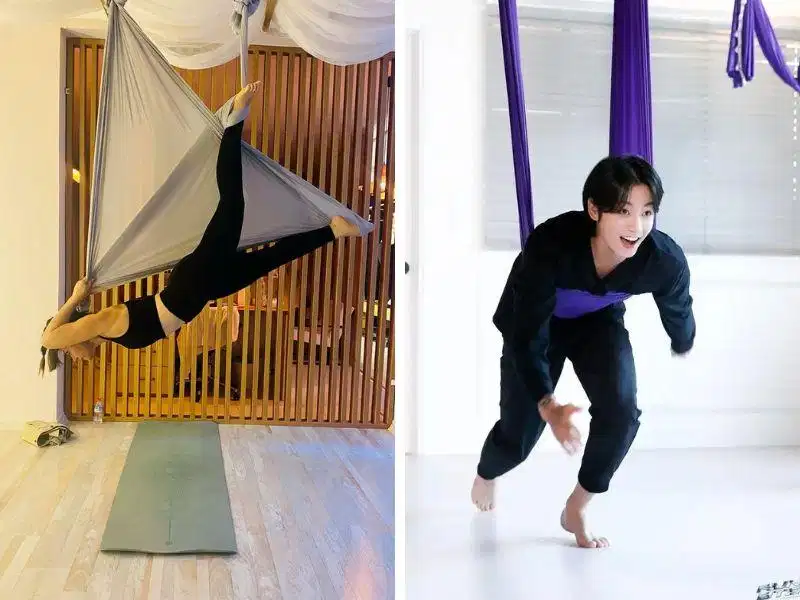 Thiết bị yoga bay chuyên dụng chịu lực lớn Hệ thống neo móc và dải lụa chuyên dụng trong yoga bay