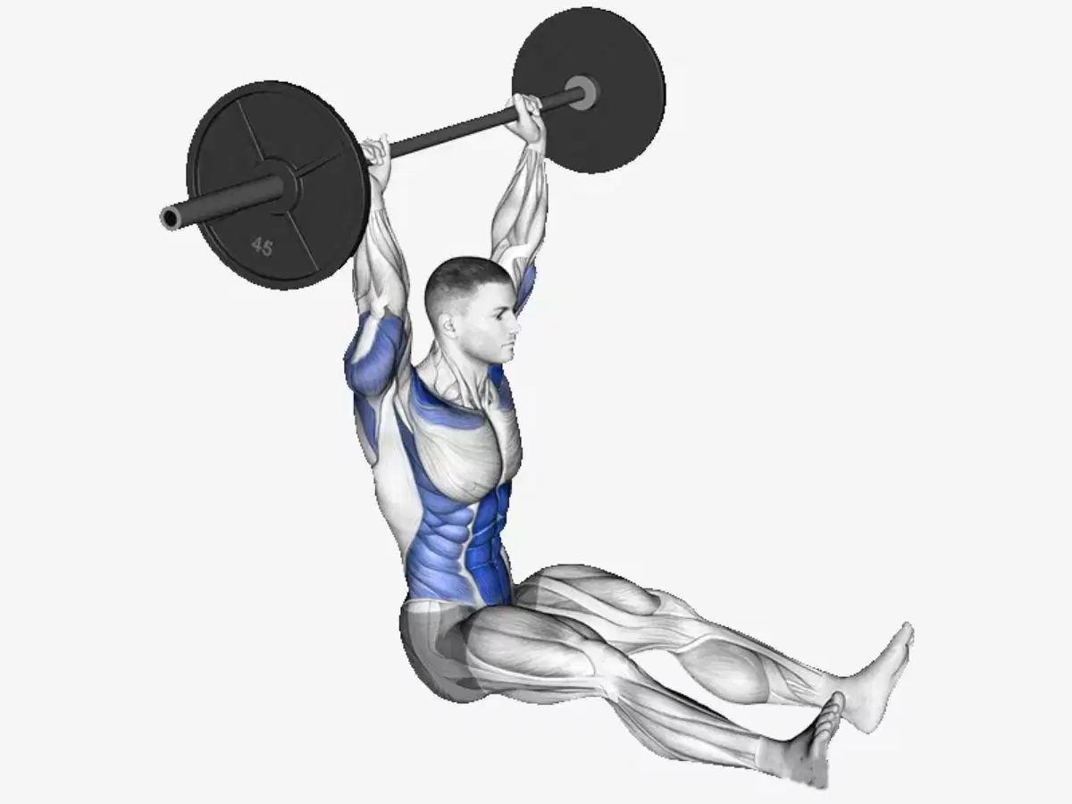 Kỹ thuật Z-Press ngồi sàn đẩy tạ đơn qua đầu